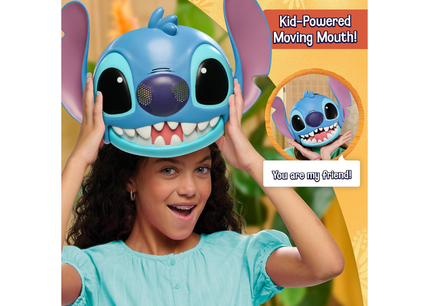 Інтерактивна Маска Стіч з Рухомою Щелепою 25 Звуків та Фраз Disney Stitch Talking Mask Just Play 46114