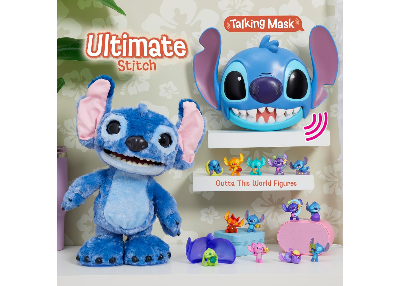 Інтерактивна Маска Стіч з Рухомою Щелепою 25 Звуків та Фраз Disney Stitch Talking Mask Just Play 46114
