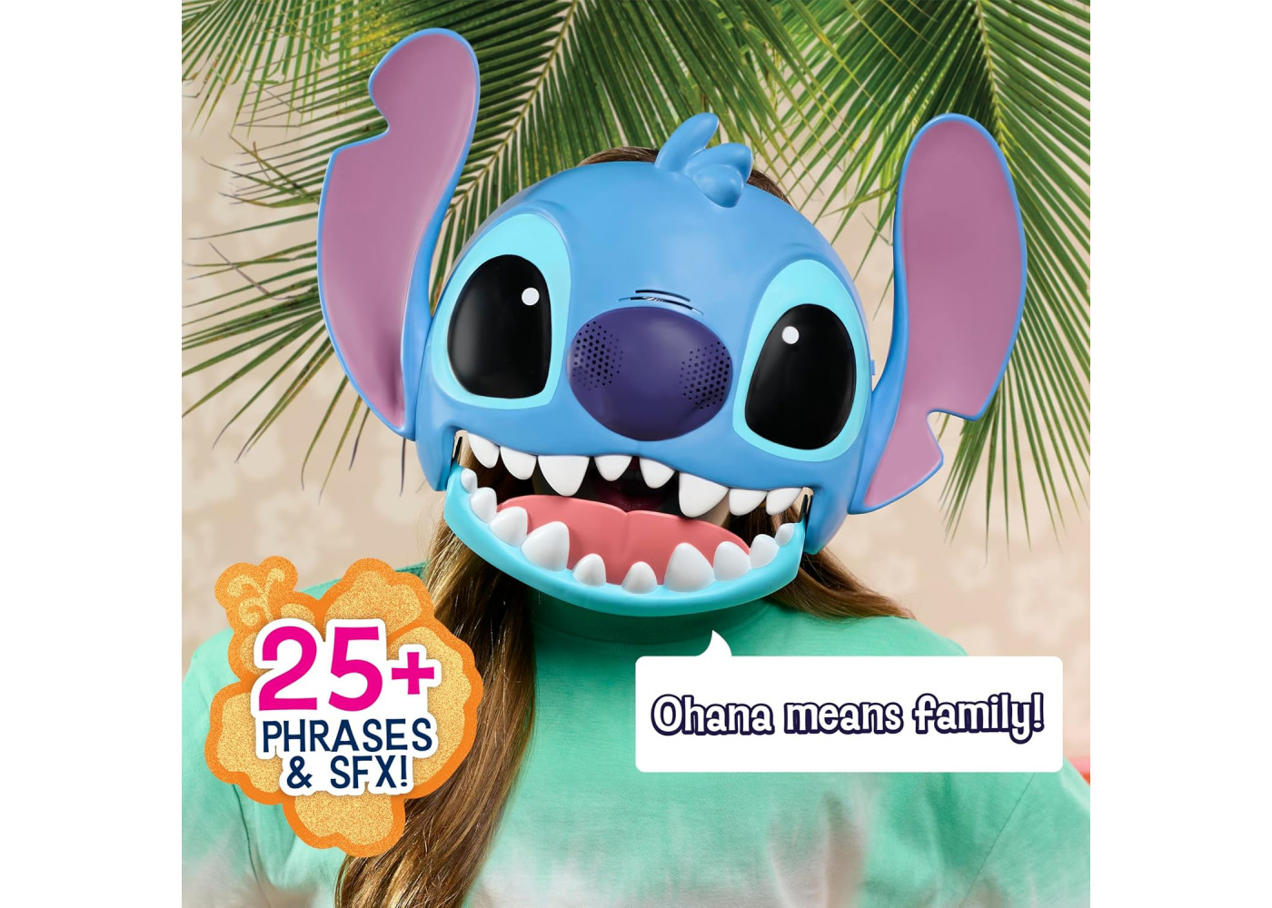 Інтерактивна Маска Стіч з Рухомою Щелепою 25 Звуків та Фраз Disney Stitch Talking Mask Just Play 46114