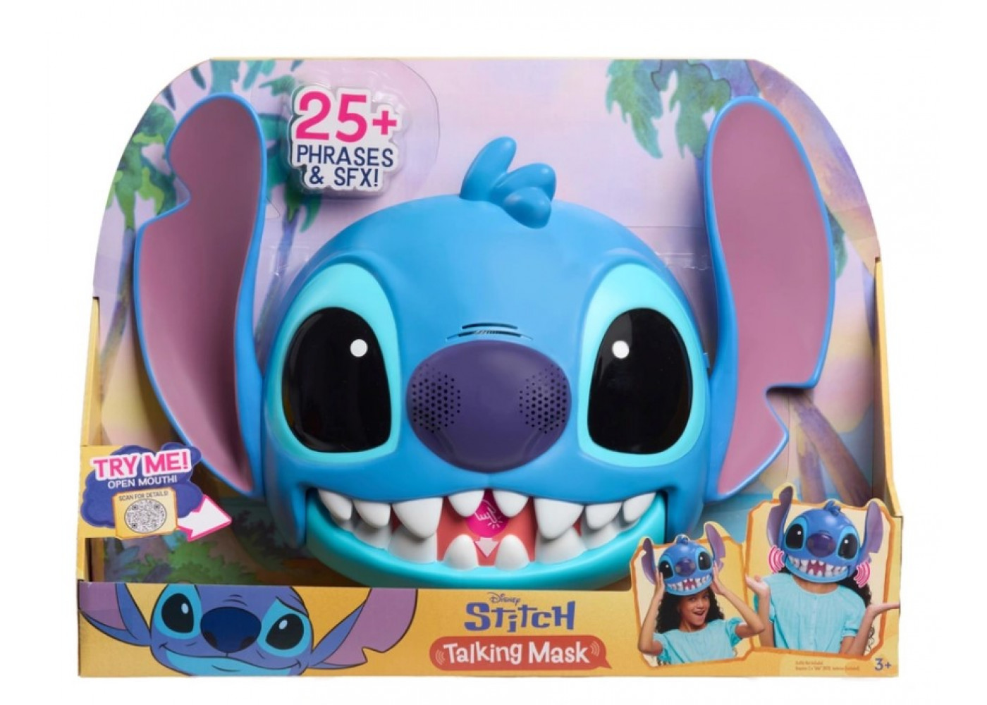Інтерактивна Маска Стіч з Рухомою Щелепою 25 Звуків та Фраз Disney Stitch Talking Mask Just Play 46114