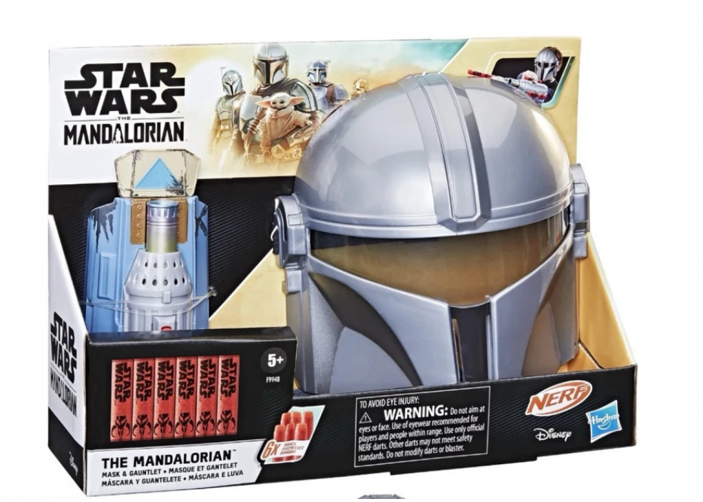 Маска Мандалорец и Перчатка Бластер Звездные Войны The Mandalorian Mask Blaster Nerf Star Wars Hasbro F9948