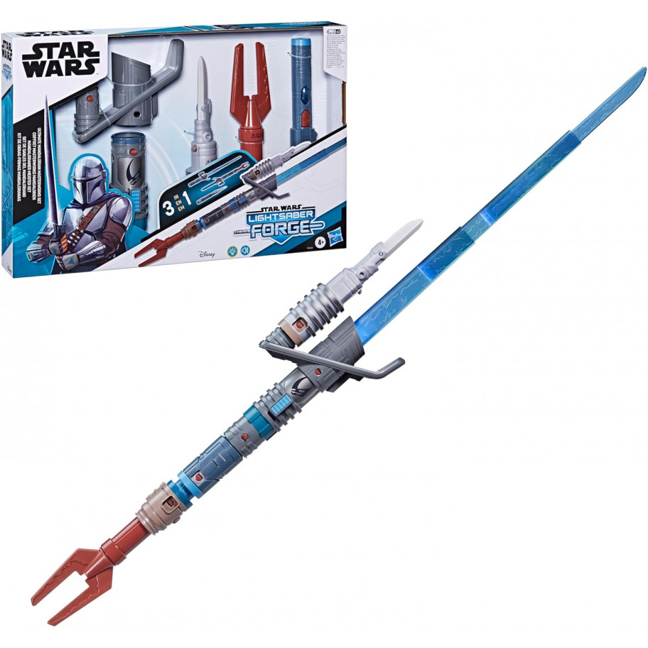 Світловий Меч Мандалорця Зоряні Війни 3 в 1 Mandalorian Darksaber Electronic Lightsaber Star Wars Hasbro F8384