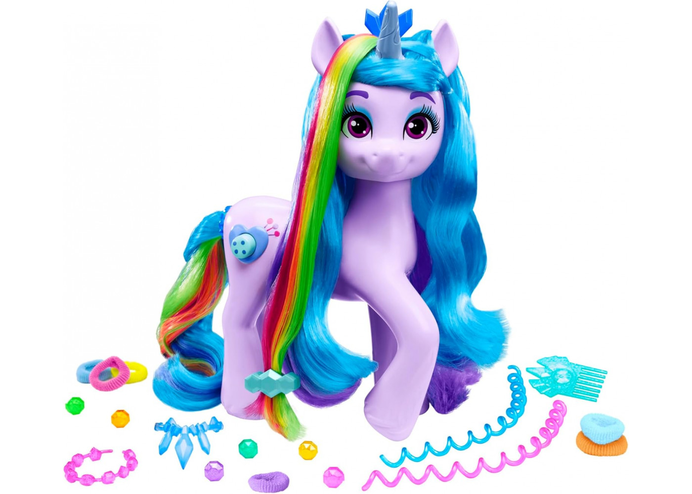Поні Ізі Мунбоу Райдужна Магія 24 см зі Звуком My Little Pony Izzy Moonbow Rainbow Styles Hasbro F8825