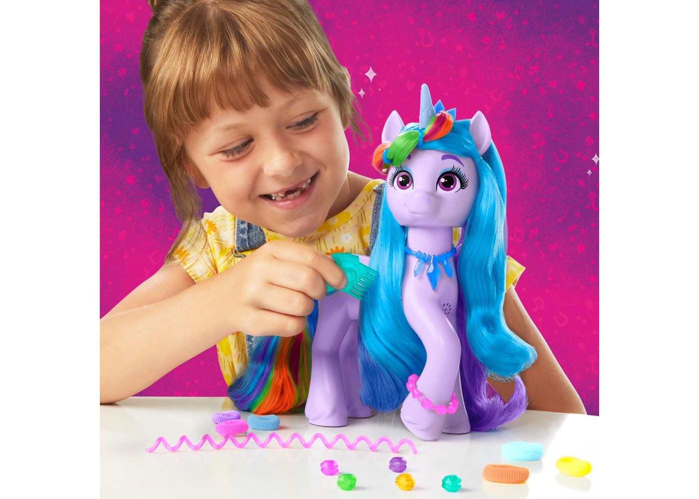 Поні Ізі Мунбоу Райдужна Магія 24 см зі Звуком My Little Pony Izzy Moonbow Rainbow Styles Hasbro F8825