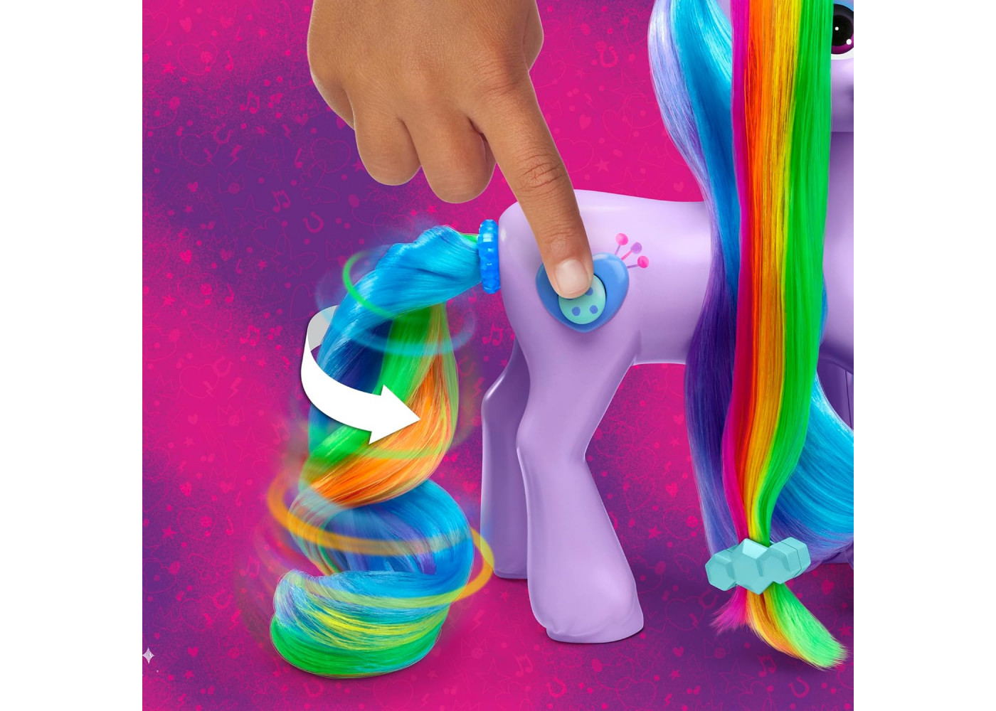 Поні Ізі Мунбоу Райдужна Магія 24 см зі Звуком My Little Pony Izzy Moonbow Rainbow Styles Hasbro F8825