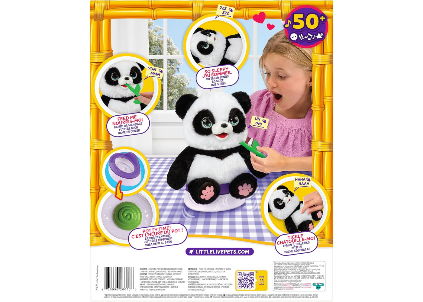 Інтерактивна Іграшка Бебі Панда ЧуЧу Літл Лайв Петс 50 Звуків Little Live Pets My Baby Panda Moose Toys 26676