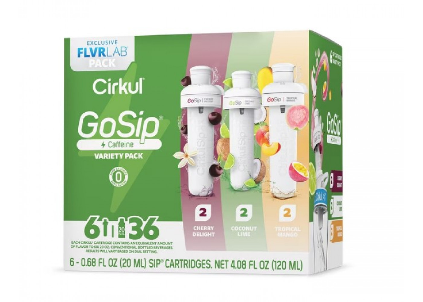 Картридж Cirkul 6 шт Смак Вишня Кокос Лайм та Тропічне Манго GoSip Flavor Cartridge with Caffeine Cirkul 41327