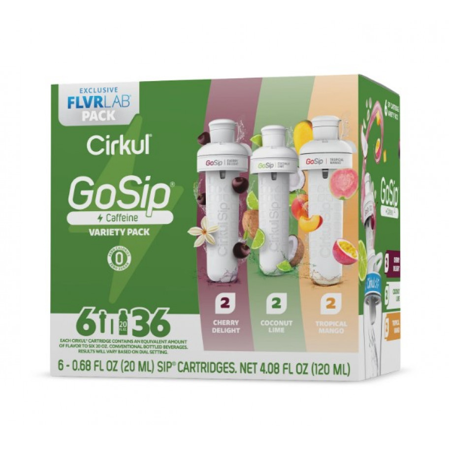 Картридж Cirkul 6 шт Смак Вишня Кокос Лайм та Тропічне Манго GoSip Flavor Cartridge with Caffeine Cirkul 41327