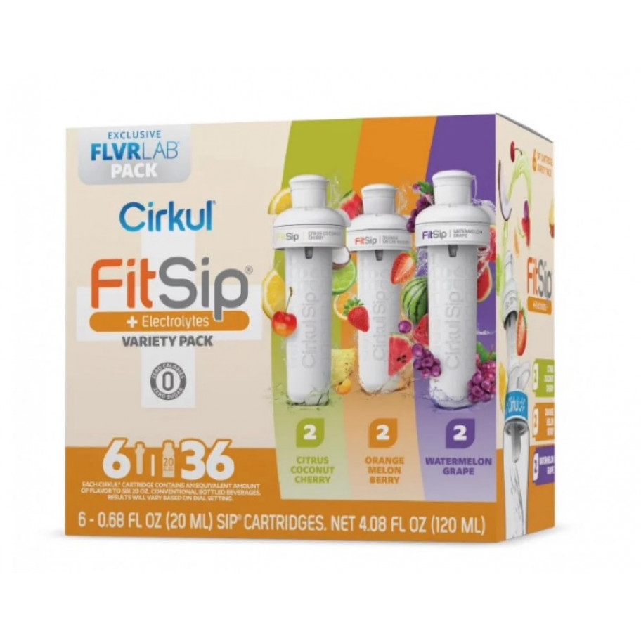 Картридж Cirkul 6 шт зі Смаком Цитрусових Ягід Кавун-Виноград FitSip Cartridge with Electrolytes Cirkul 41327