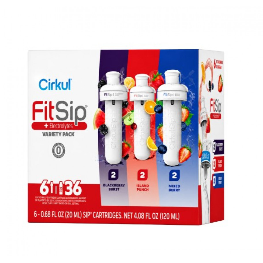 Картридж Cirkul 6 шт зі Смаком Мікса Ягід та Тропічного Пуншу FitSip Cartridge with Electrolytes Cirkul 41373