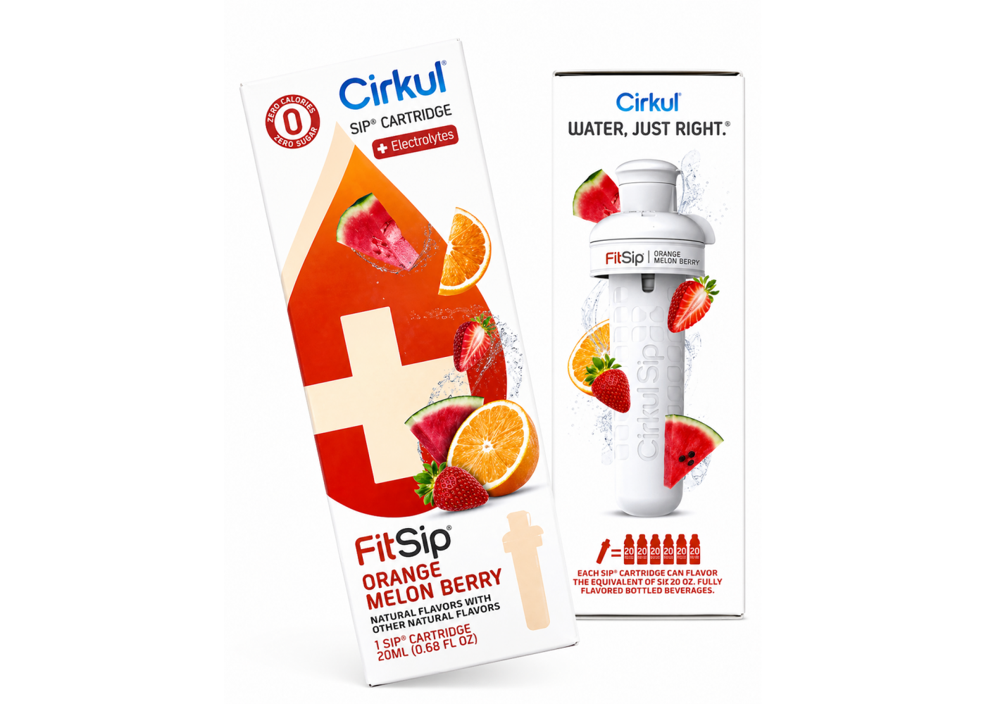 Картридж Cirkul FitSip со Вкусом Апельсин Арбуз Ягоды 1 шт Orange Melon Berry Flavor Cartridge 41085-11