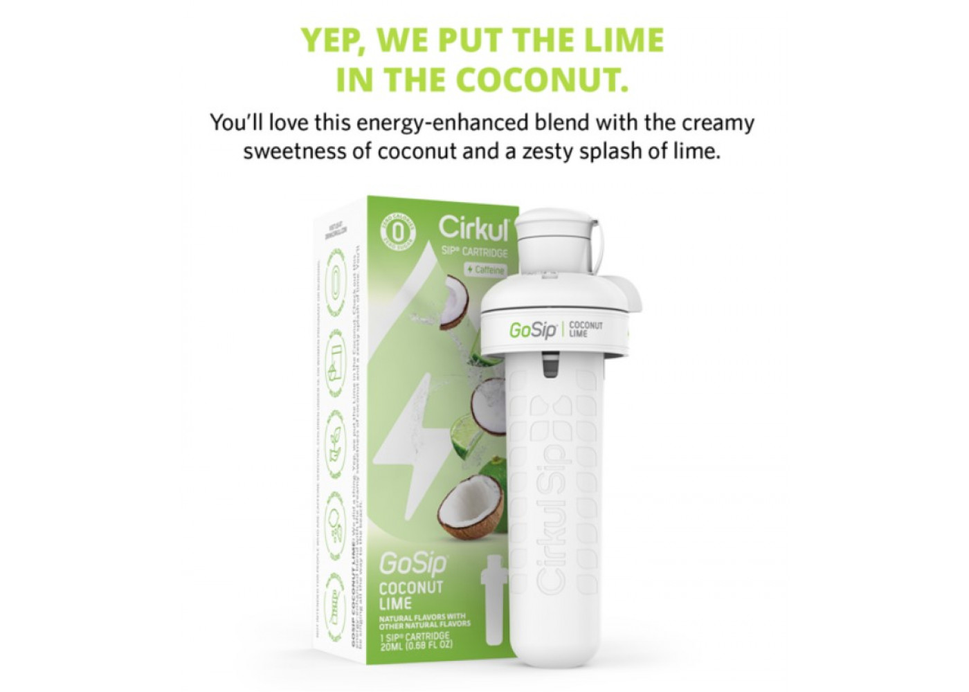 Картридж Cirkul GoSip зі Смаком Кокос-Лайм Coconut Lime Flavor Cartridge 41328-2
