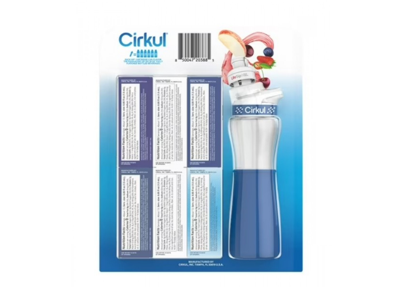 Набор Бутылка Cirkul 650 мл с Чехлом и 6 Картриджей Water Bottle Starter with 6 Flavor Cartridges CRK41273