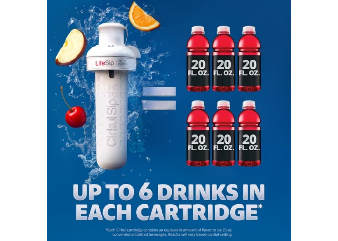Набор Бутылка Cirkul 650 мл с Чехлом и 6 Картриджей Water Bottle Starter with 6 Flavor Cartridges CRK41273