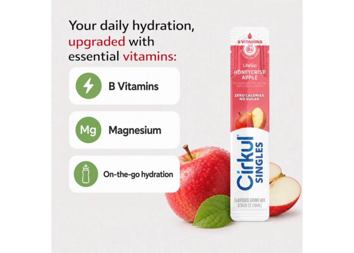 Стик Cirkul со Вкусом Яблоко и Мед 1 шт LifeSip Honeycrisp Apple Flavor Singles with B Vitamins Cirkul 41492-3
