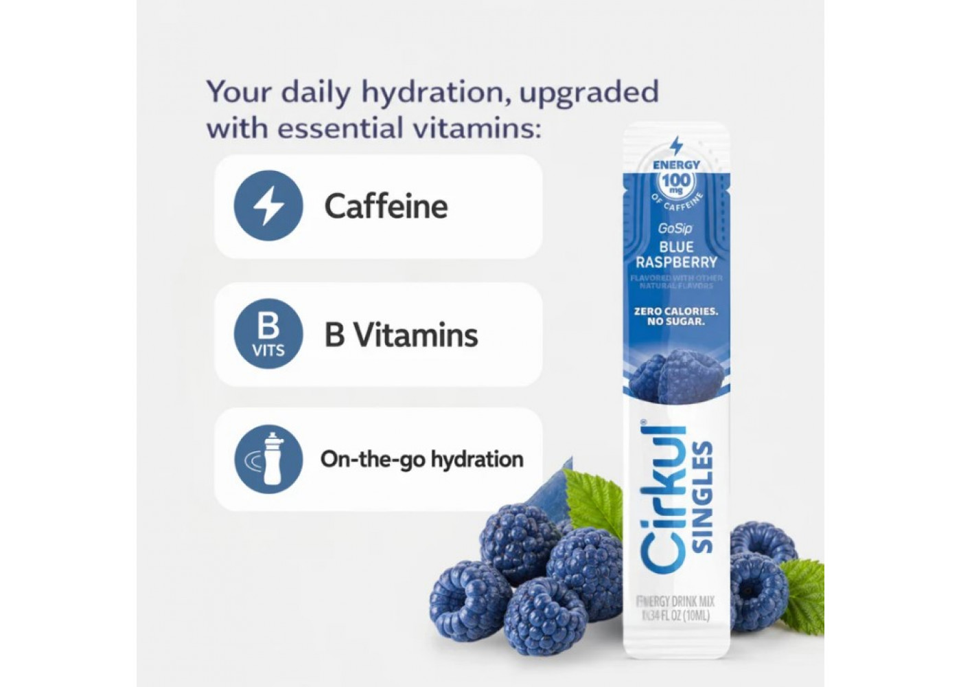 Стик Cirkul со Вкусом Голубой Малины 1 шт GoSip Singles Blue Raspberry Flavor Energy Cirkul 41494-1