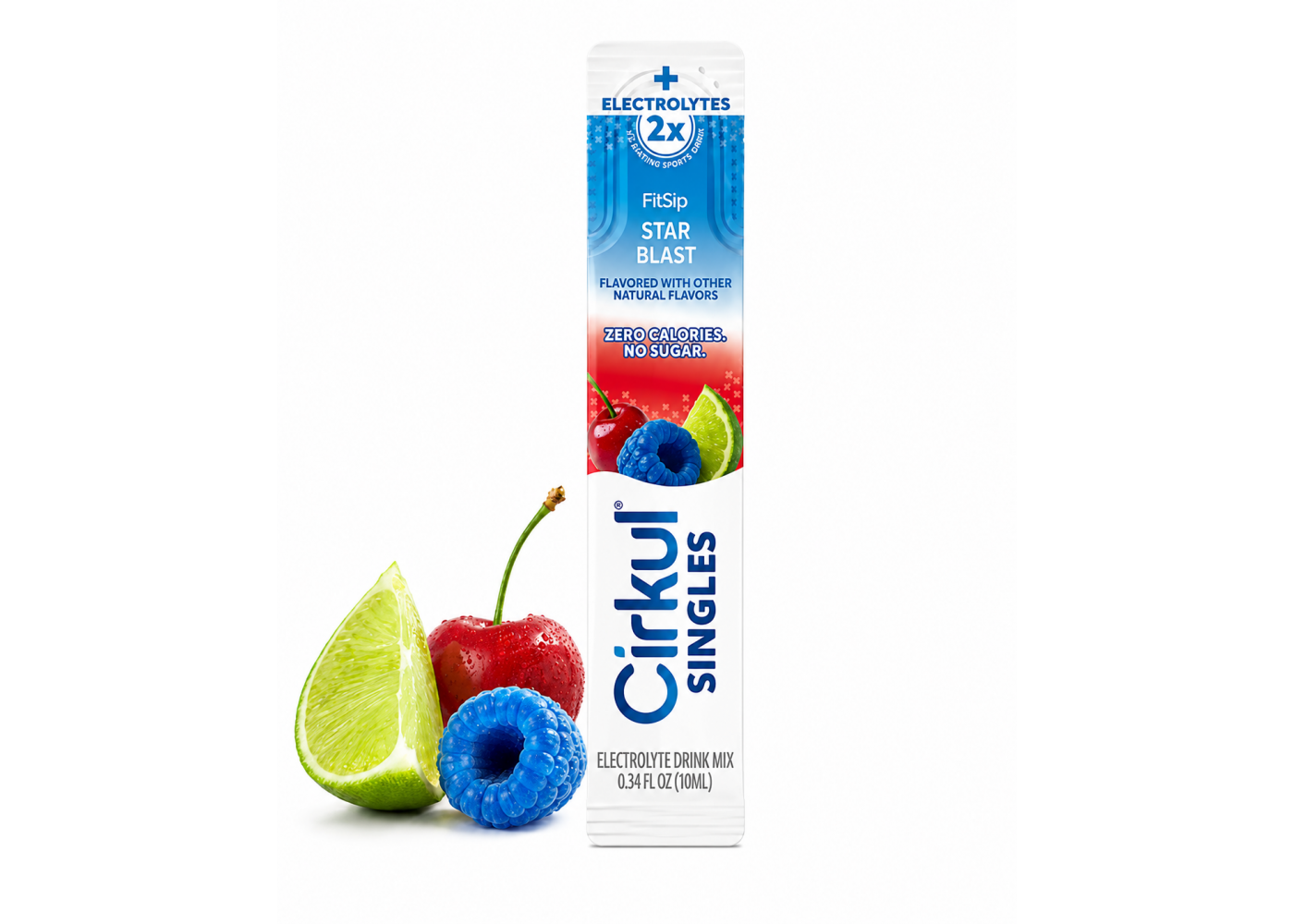 Стик Cirkul со Вкусом Малина-Вишня-Лайм 1 шт FitSip Star Blast Flavor Singles Electrolyte Cirkul 41493-3