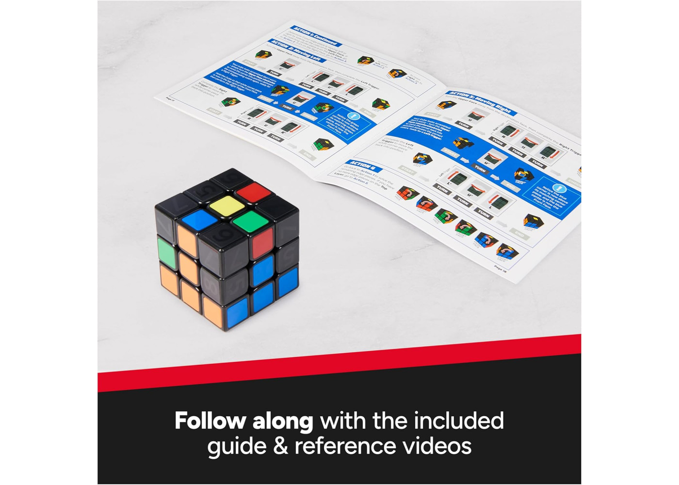 Кубик Рубик Тренер 3x3 с Наклейками Rubik’s Cube Coach Cube with Stickers Spin Master 6066877