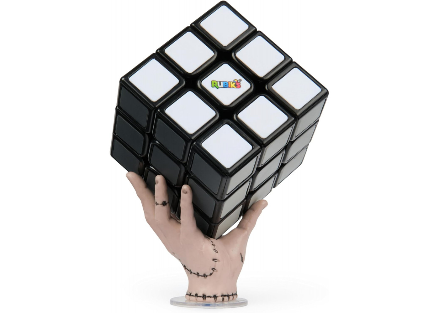 Кубик Рубика Венздей 3x3 Rubik’s Cube Wednesday Greyscale with Display Stand Thing Spin Master 6070863