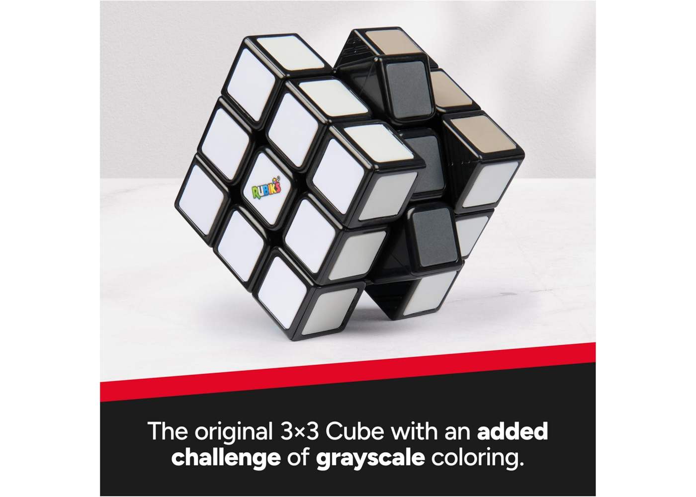 Кубик Рубика Венздей 3x3 Rubik’s Cube Wednesday Greyscale with Display Stand Thing Spin Master 6070863