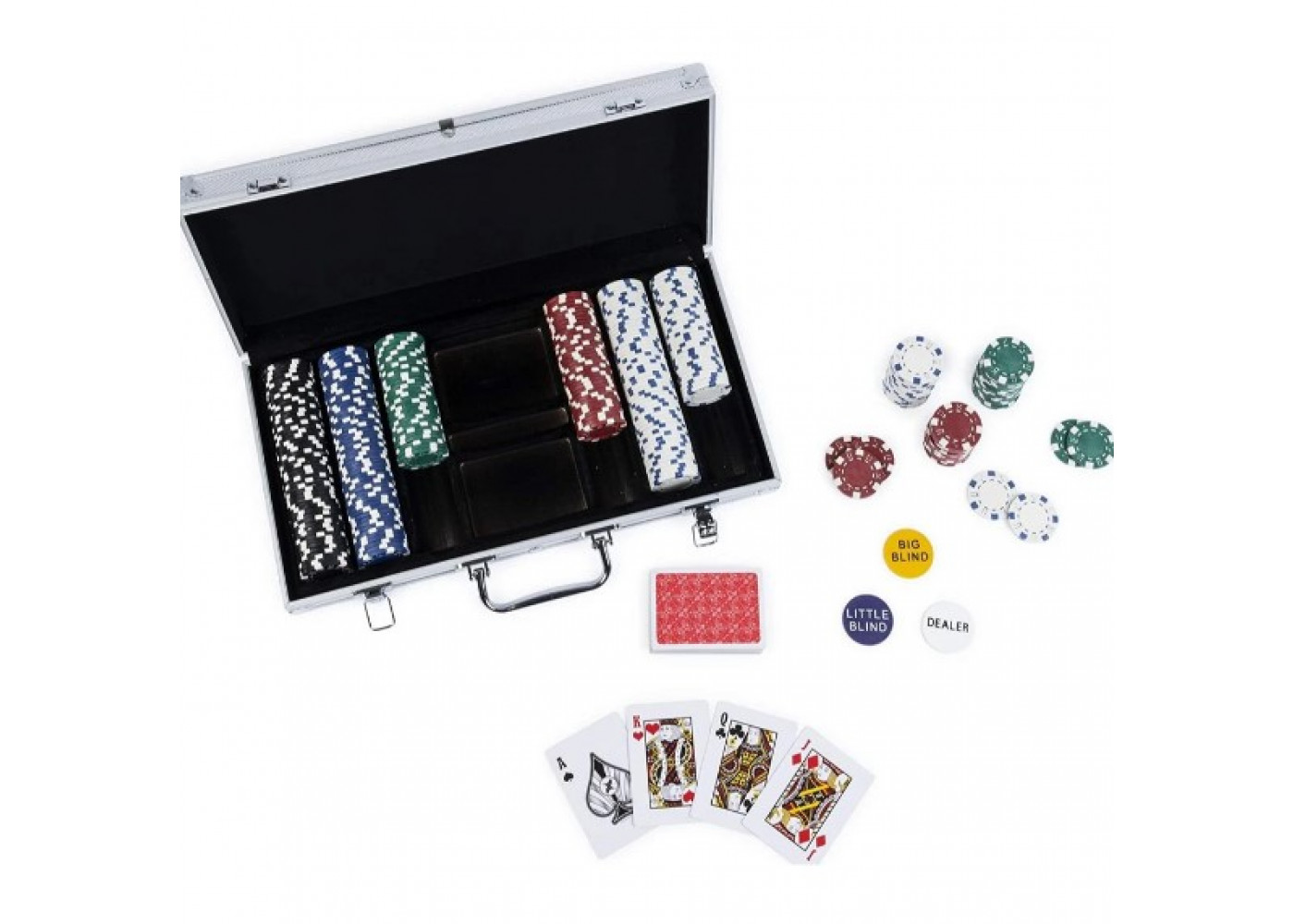 Набір для Покеру 400 Фішок з Металевим Кейсом Professional Poker Set Game Gallery Spin Master 6069178