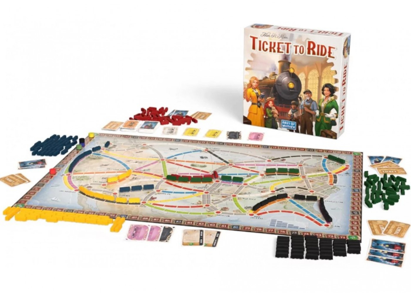 Настольная Игра Билет На Поезд США (Уценка) Новое Издание Ticket to Ride Alan R. Moon Days of Wonder B71791