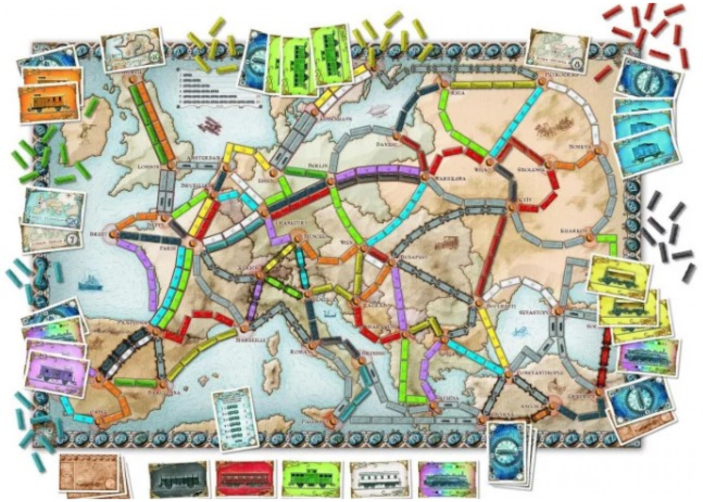 Настольная Игра Билет На Поезд Европа (Уценка) Ticket to Ride Europe Alan R. Moon Days of Wonder B71792