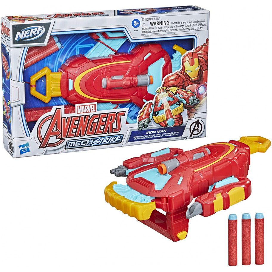 Бластер Нерф Железный Человек NERF Marvel Strikeshot Gauntlet Iron Man Hasbro F0266