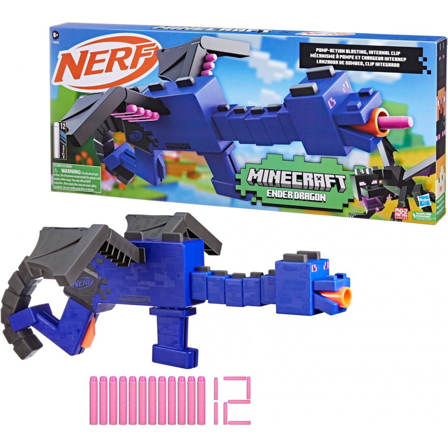 Бластер (пошкоджена упаковка) Майнкрафт Дракон Ендер Nerf Minecraft Ender Dragon Hasbro BF7912