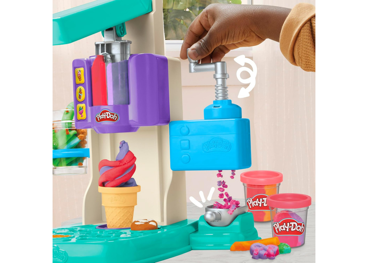 Ігровий Набір для Ліплення Плей До Райдужний Вихор Морозива Play-Doh Rainbow Swirl Ice Cream Hasbro G0028