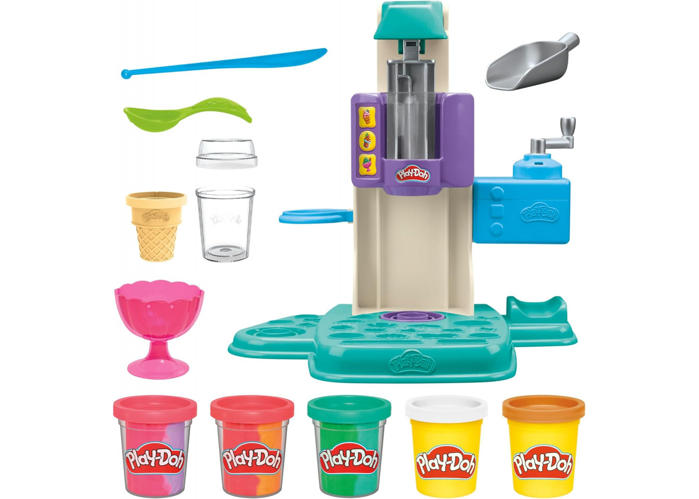 Ігровий Набір для Ліплення Плей До Райдужний Вихор Морозива Play-Doh Rainbow Swirl Ice Cream Hasbro G0028