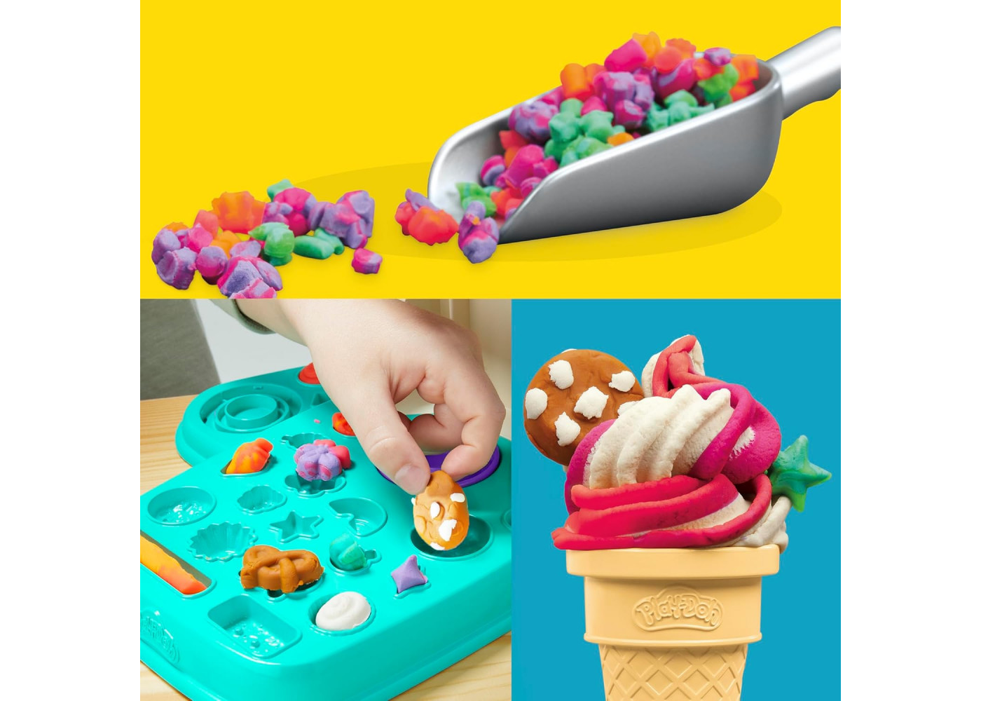 Ігровий Набір для Ліплення Плей До Райдужний Вихор Морозива Play-Doh Rainbow Swirl Ice Cream Hasbro G0028