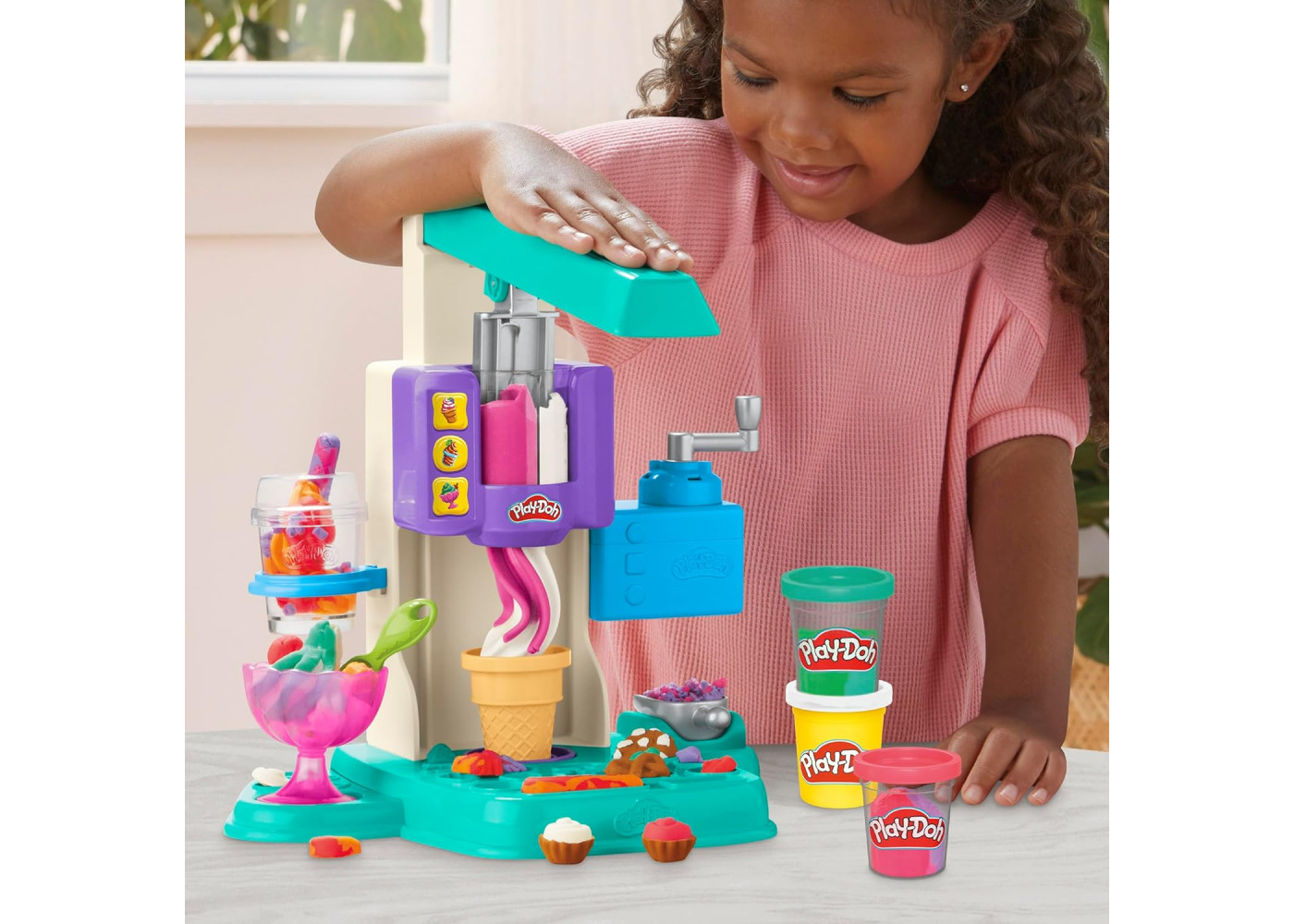 Ігровий Набір для Ліплення Плей До Райдужний Вихор Морозива Play-Doh Rainbow Swirl Ice Cream Hasbro G0028