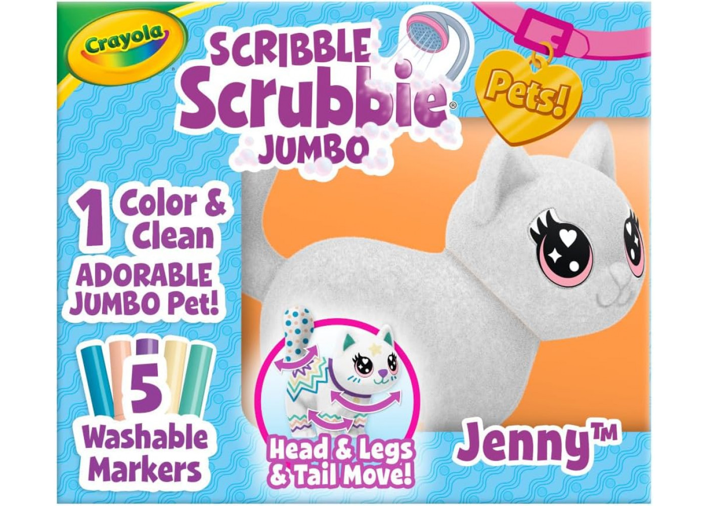Набір для Творчості Котик Дженні з Маркерами Scribble Scrubbie Jumbo Cat Jenny Crayola 747703