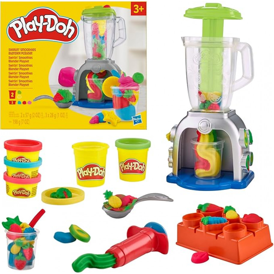 Игровой набор для лепки пластелин Плей До Блендер для Смузи Play-Doh Swirlin' Smoothies Blender Hasbro F9142