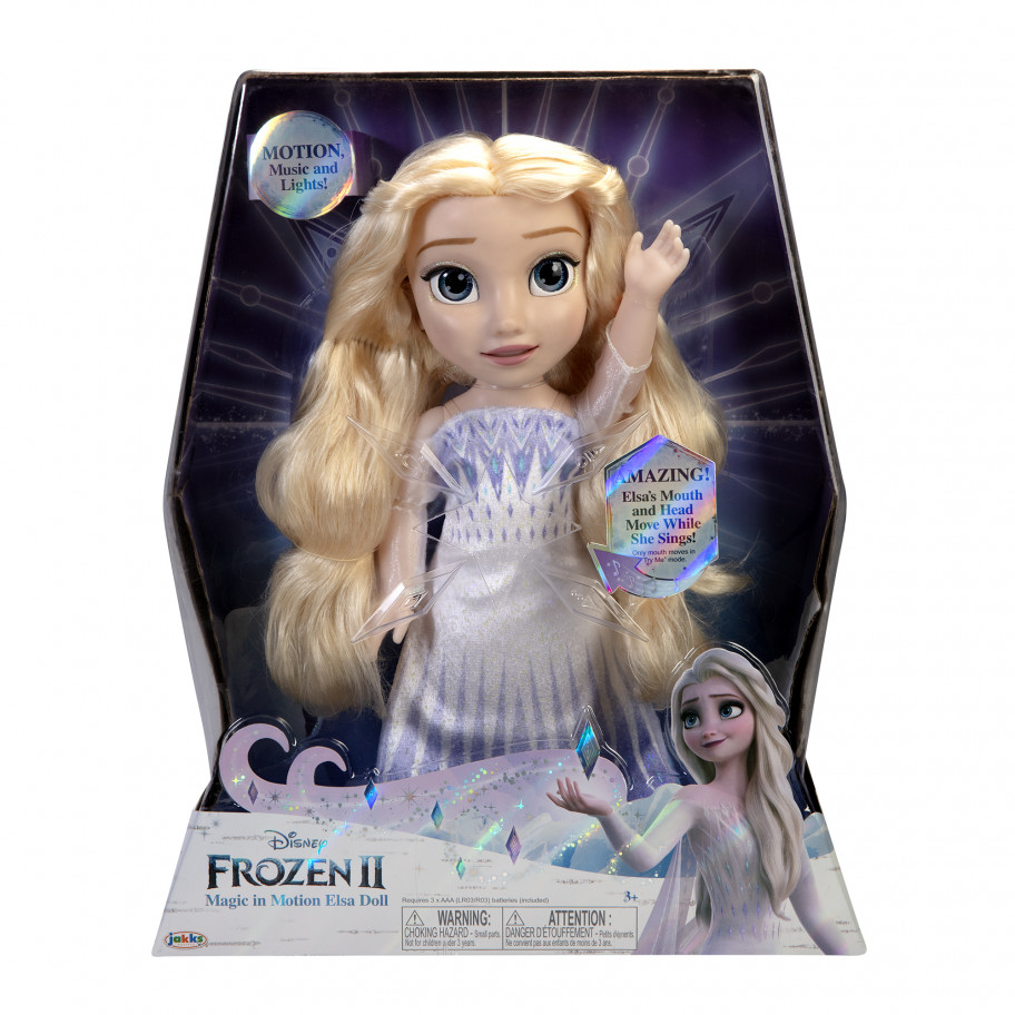 Интерактивная Поющая Кукла Эльза 35 см Frozen 2 Magic in Motion Queen Elsa Princess Jakks 20280