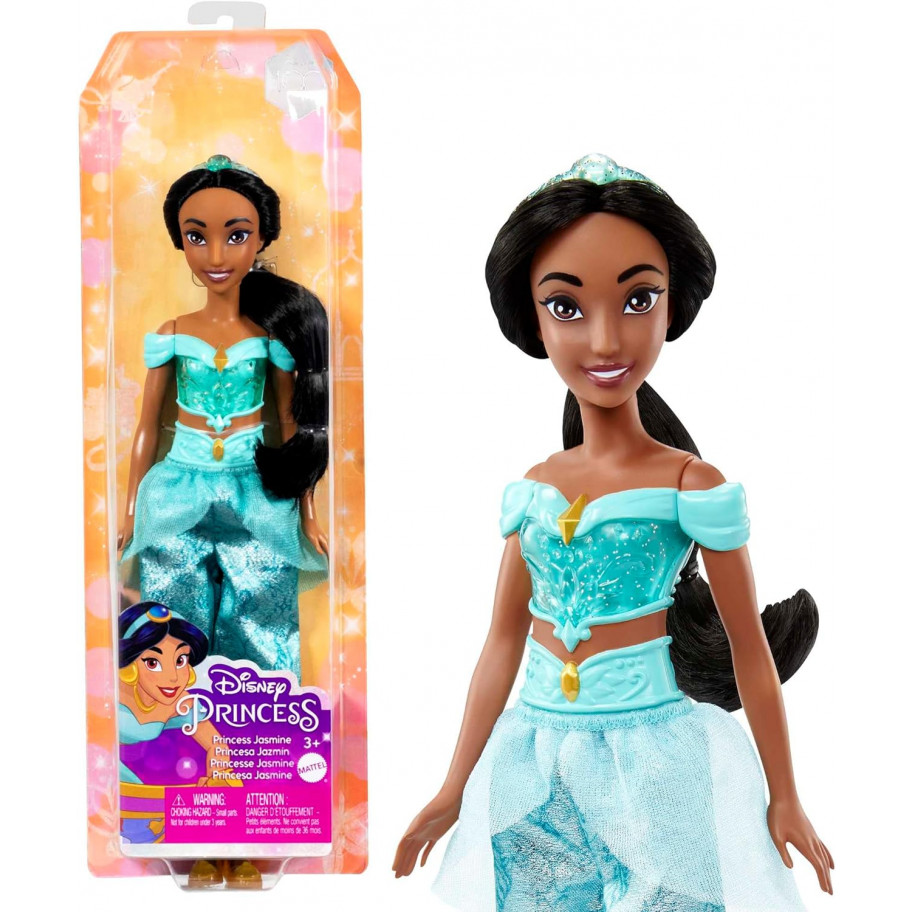 Лялька Жасмін 28 см Принцеса Дісней Алладін Disney Princess Jasmine Mattel HLW48