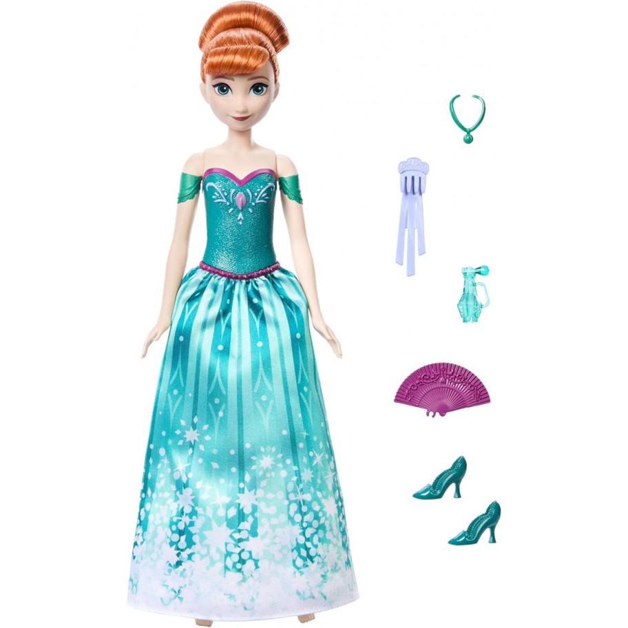 Кукла Анна Холодное Сердце и 11 сюрпризов Disney Princess Anna Mattel JBG60