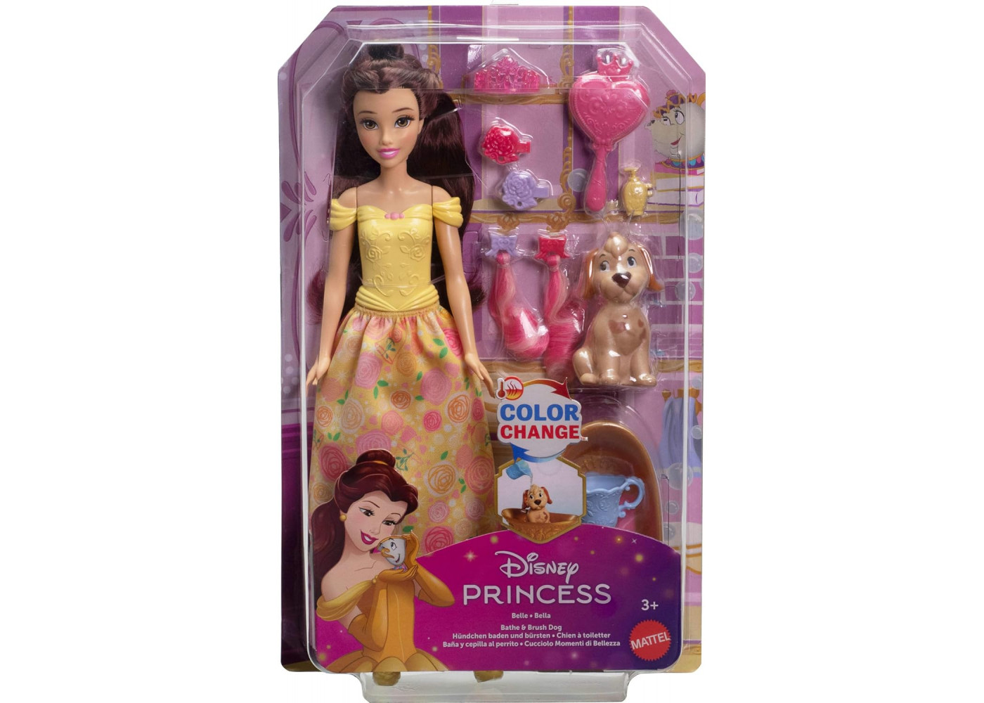 Кукла Белль и собачка Принцесса Диснея Disney Princess Belle Mattel JFC42