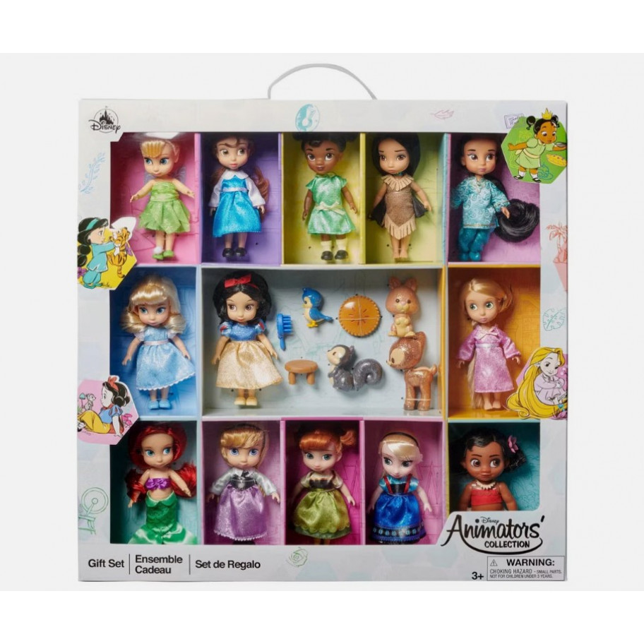 Набір 13 Міні-Ляльок Disney з Аксесуарами Mini Dolls Animators Collection Disney D52831