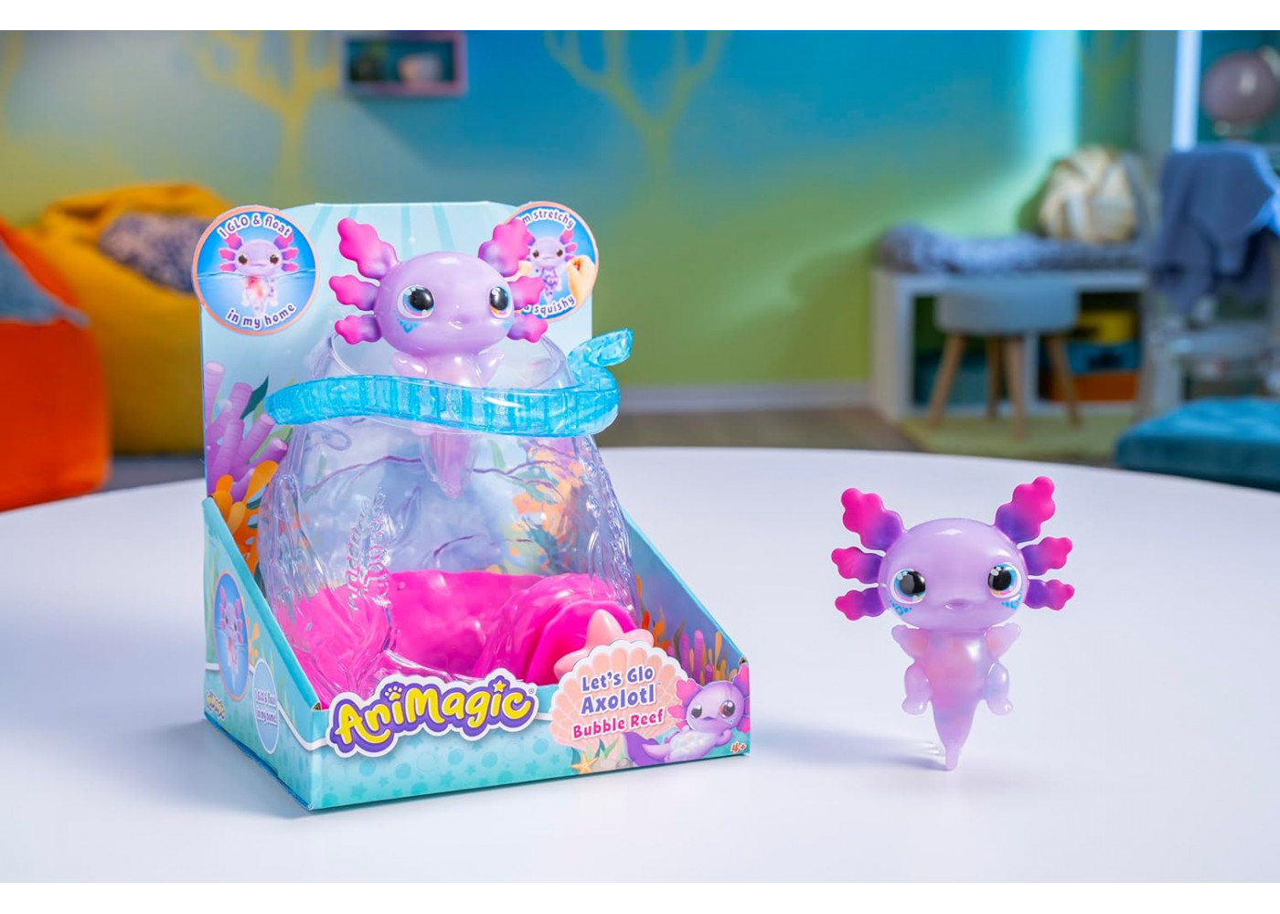 Інтерактивна Іграшка Аксолотль Бульбашковий Риф Animagic Lets Glo Axolotl Bubble Reef Goliath 930942