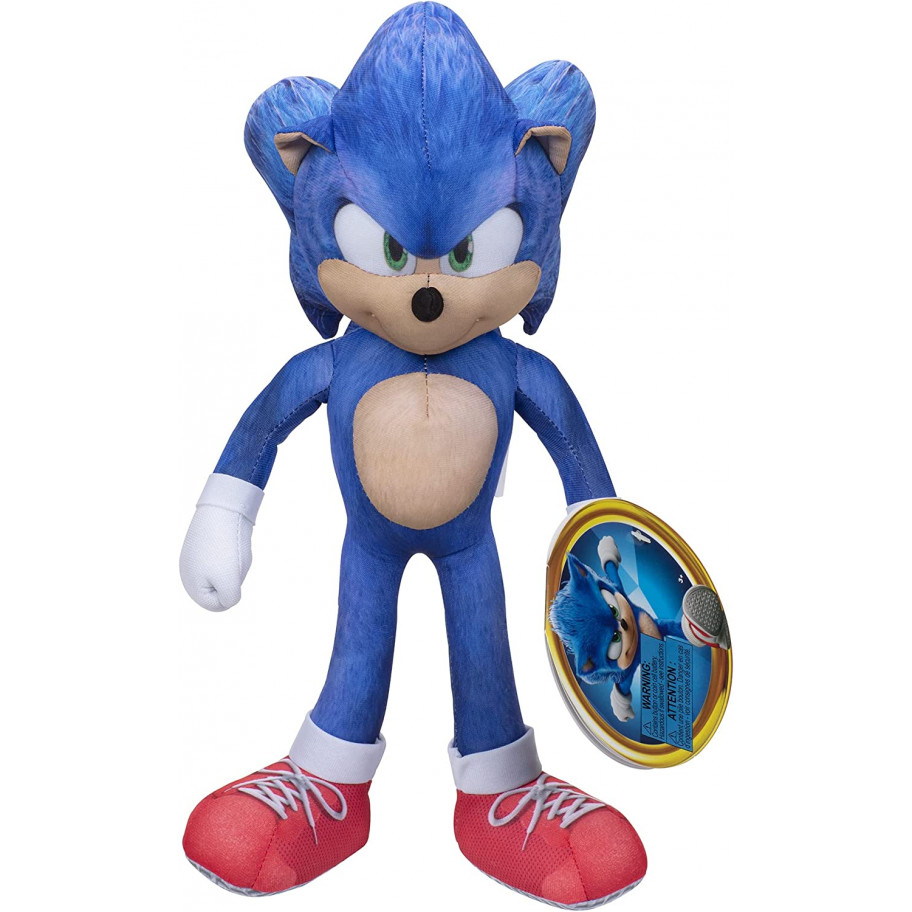 Мягкий Ежик Соник 33 см Звуки и Фразы Sonic The Hedgehog 2 Plush Jakks 41277