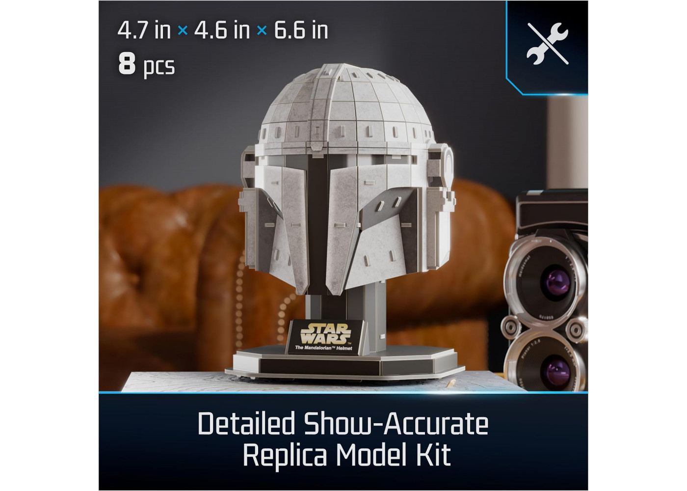 Пазл 3D Шлем Мандалорца 88 деталей Star Wars Mandalorian Helmet 3D Model 4D Build Spin Master 6070857