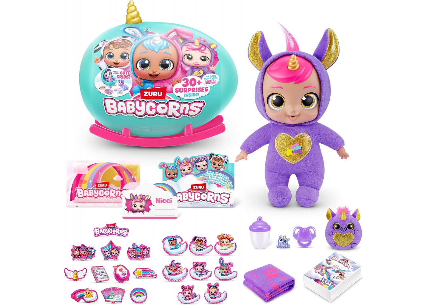 Інтерактивна Лялька Бебікорнс Єдиноріг та 30 Сюрпризів Babycorns Interactive Baby Unicorn ZURU 92108