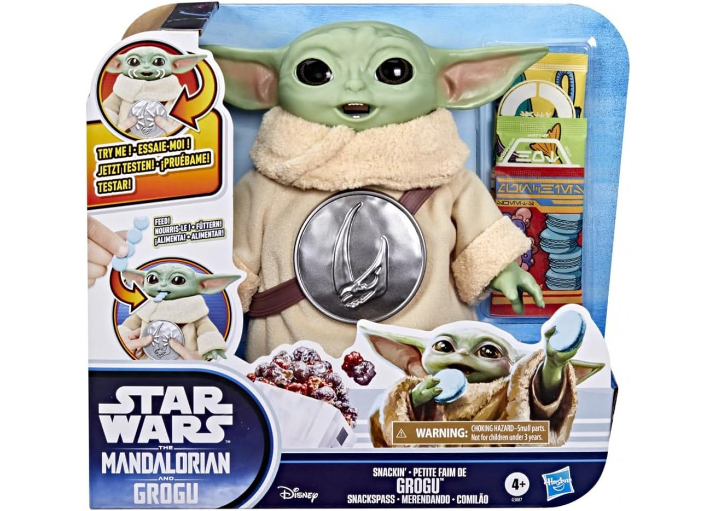 Інтерактивний Малюк Йода Зоряні Війни Star Wars The Mandalorian and Grogu Snackin  Hasbro G3087