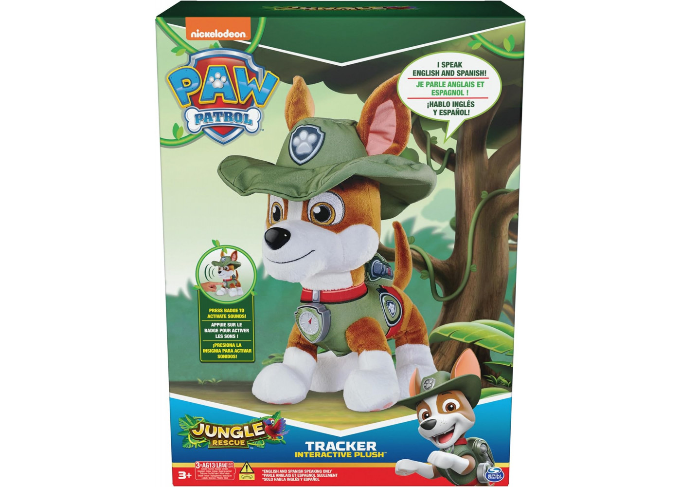 Інтерактивна Плюшева Іграшка Трекер Щенячий Патруль 30 см Paw Patrol Tracker Jungle Rescue Spin Master 6066296