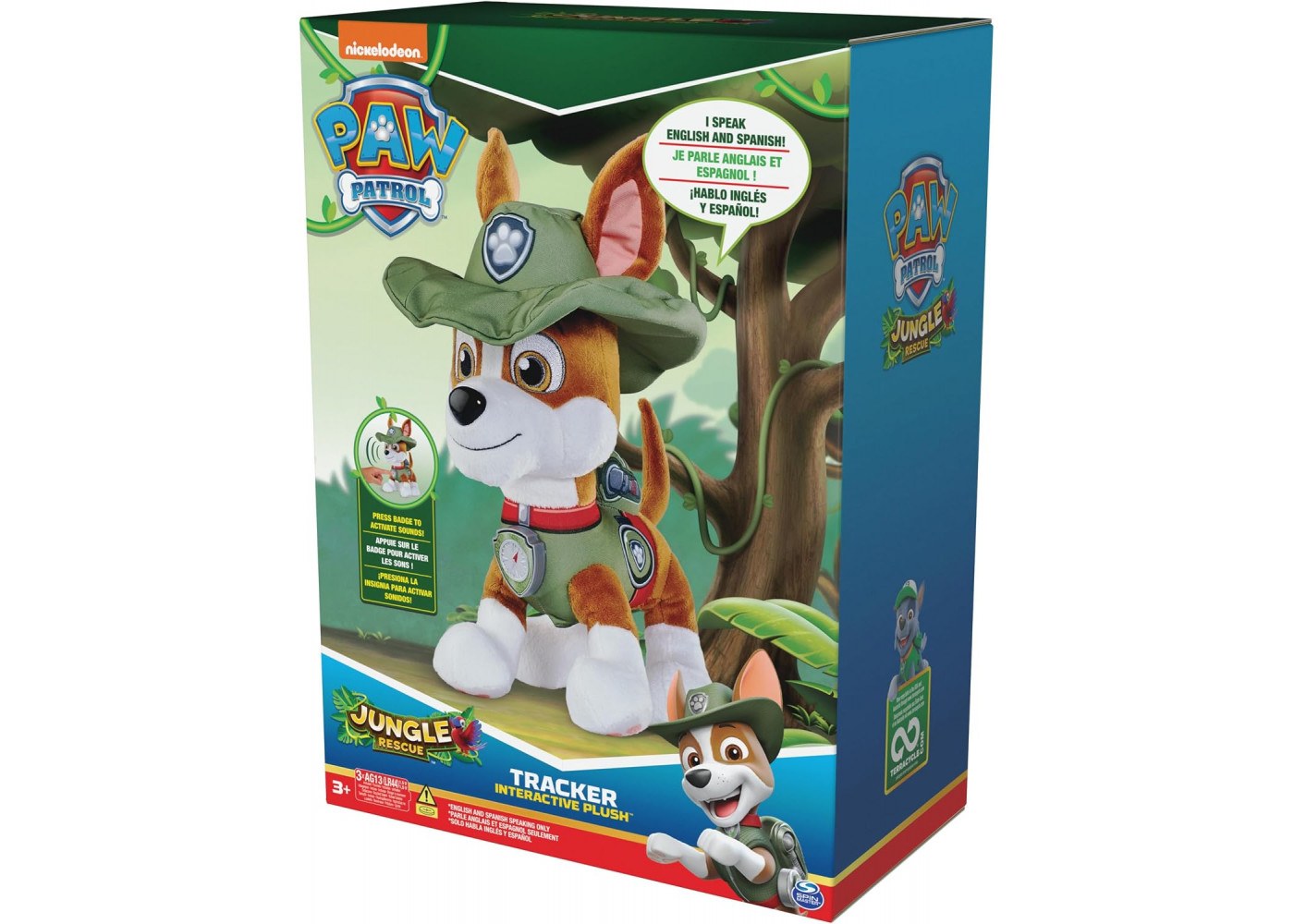 Інтерактивна Плюшева Іграшка Трекер Щенячий Патруль 30 см Paw Patrol Tracker Jungle Rescue Spin Master 6066296
