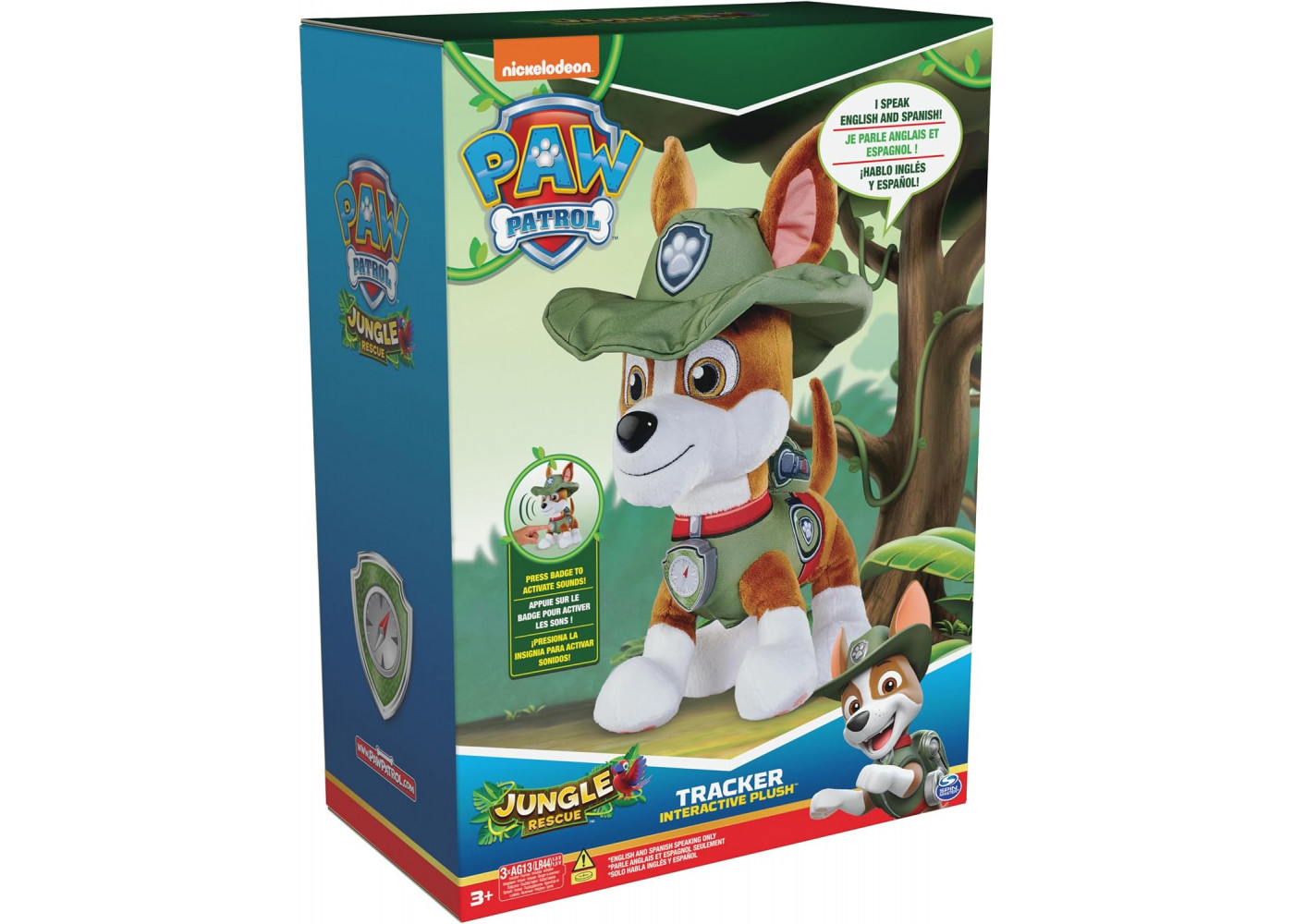 Інтерактивна Плюшева Іграшка Трекер Щенячий Патруль 30 см Paw Patrol Tracker Jungle Rescue Spin Master 6066296