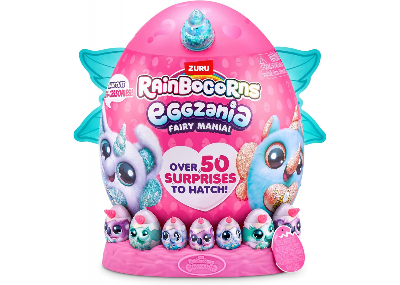 Игрушка-Сюрприз Слоник Огромное Яйцо и 50 Сюрпризов Rainbocorns Eggzania Fairy Mania Elephant ZURU 92106