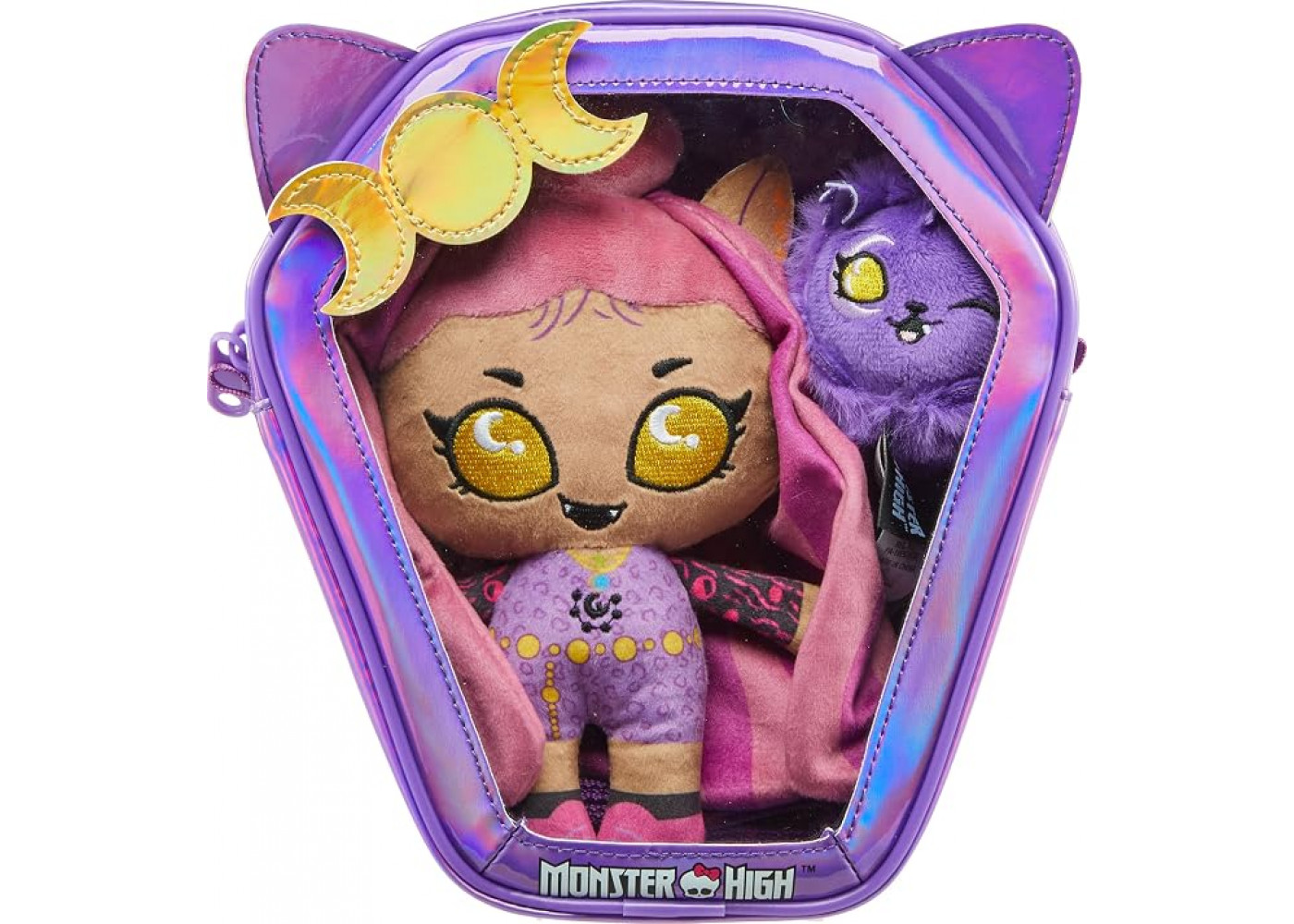 Лялька Монстер Хай Клодін Вульф з Вихованцем і Рюкзак Monster High Ghoul N Go Clawdeen Wolf Plush Mattel HWJ32